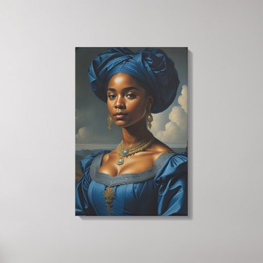 Black Woman uit de jaren 1800 Canvas Afdruk (Voorkant)