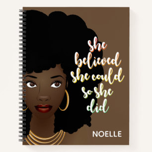 Black Woman, ze dacht dat ze het kon, dus deed ze Notitieboek