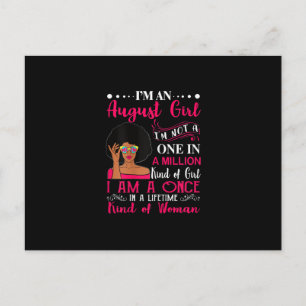 Black Women August Birthday geeft me een Leo Queen Feestdagenkaart