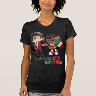 Black Women Italiaanse Mannen T-shirt Black - Vrou