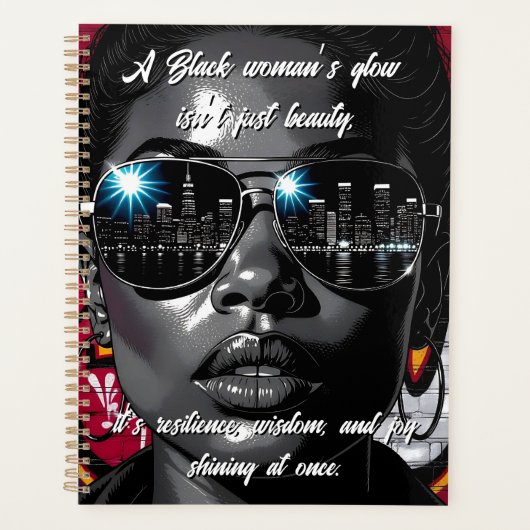 Black Women's Quote | City Skyline in Sunglasses (Devant)