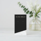 BlacK Wood Earring Display Holder Visitekaartje (Staand voorkant)