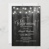 Black Wood Retirement Party Kaart (Voorkant)