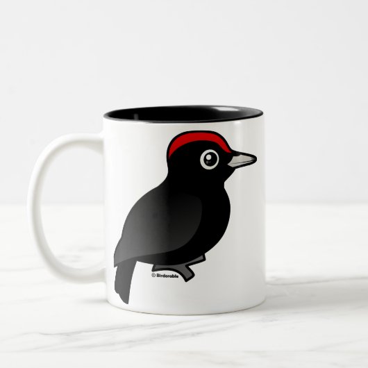 Black Woodpecker Tweekleurige Koffiemok (Links)