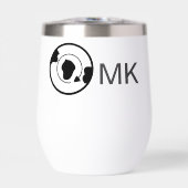 Black world globe ajouter nom monogramme détails d (Avant)