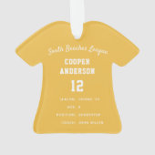 Black & Yellow Baseball Jersey Player Stats Ornament (achterkant)