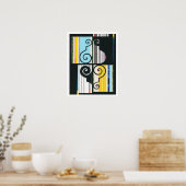 Black Yellow Blue HAVANA Night Collage Poster (Keuken)