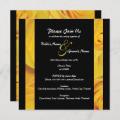 Black yellow bruiloft verloving PERSONALIZE Kaart (Voorkant / Achterkant)