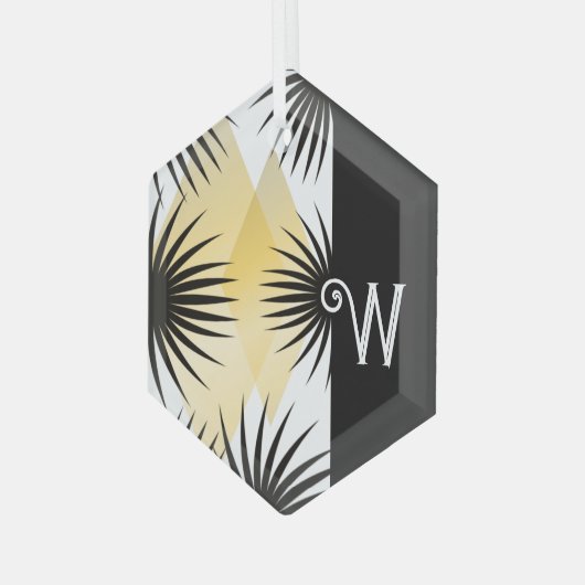 Black Yellow Design Ornament (Voorkant links)
