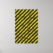 Black Yellow Grunge Caudron tapestandaarspatroon Canvas Afdruk (Voorkant)