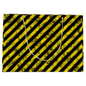 Black Yellow Grunge Caudron tapestandaarspatroon Groot Cadeauzakje (Achterkant)