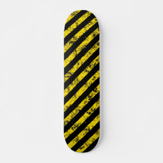 Black Yellow Grunge Caudron tapestandaarspatroon Skateboard