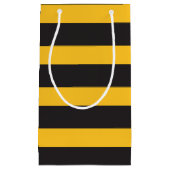 Black Yellow Horizontal Lines Geometric Bee Animal Klein Cadeauzakje (Voorkant)
