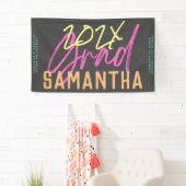 Black Yellow Pink Green High School Afstudeerder F Spandoek (Insitu)