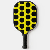 Black/Yellow Polka Dots Pickleball Paddle (Achterkant)