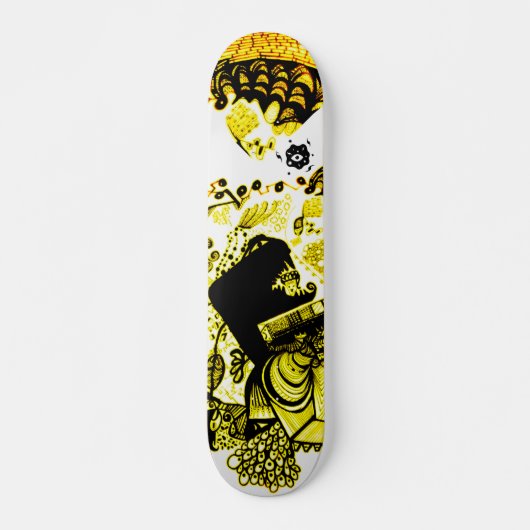 Black Yellow Skateboard (Voorkant)