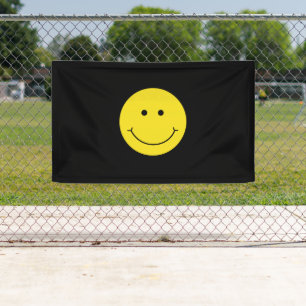 Black Yellow Smile Grin Face Happy Spandoek
