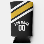 Black Yellow Sports Jersey Custom Name Number (Voorkant)