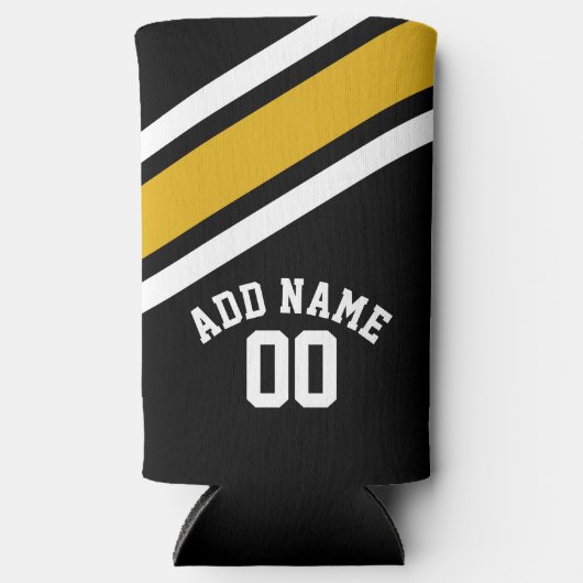 Black Yellow Sports Jersey Custom Name Number (Voorkant)