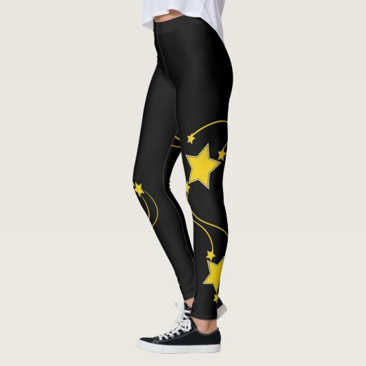 Black Yellow Stars Leggings (Links)