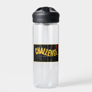 Black Yellow Typography Challenge Water Bottle Waterfles