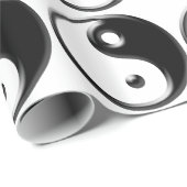 Black Yin Yang Gift Wrapping Paper Cadeaupapier (Rol Hoek)
