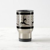 Black Yoga Design Voyage/banlieue Mug : Café Mug (Centre)