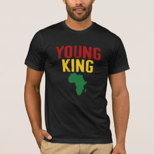 Black Young King Afro-Amerikaans T-shirt, BLM T-shirt