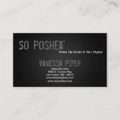 Black Zebra Print Blanc Carte de visite intérieur (Dos)