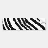 Black Zebra Print Pattern. Bumpersticker (Voorkant)