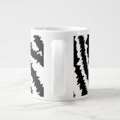 Black Zebra Print Pattern. Jumbo Beker (Achterkant)