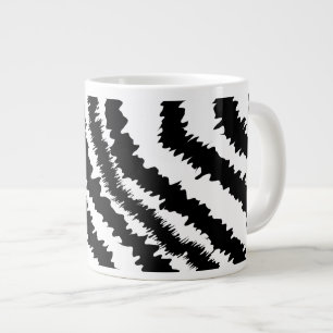 Black Zebra Print Pattern. Jumbo Beker