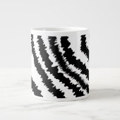 Black Zebra Print Pattern. Jumbo Beker (Voorkant)