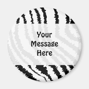 Black Zebra Print Pattern. Magneet