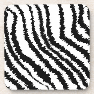 Black Zebra Print Pattern. Onderzetter