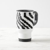 Black Zebra Print Pattern. Reisbeker (Voorkant rechts)
