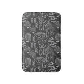 Black Zee Pattern Badmat (Voorkant Verticaal)