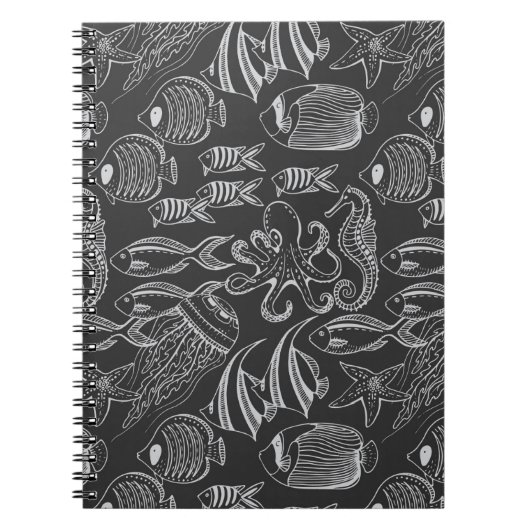 Black Zee Pattern Notitieboek (Voorkant)