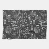 Black Zee Pattern Theedoek (Horizontaal)