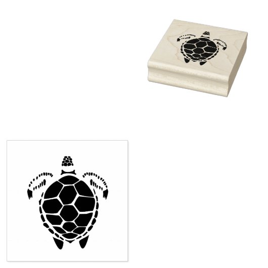 Black Zee Tortoise Shell Rubberstempel (Gestempeld)