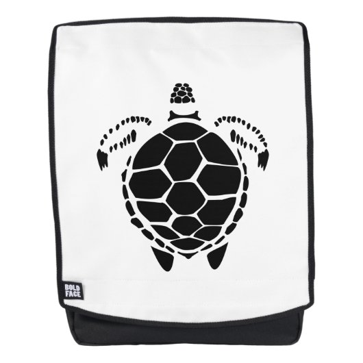 Black Zee Tortoise Shell Rugtassen (Voorkant)