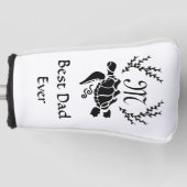 Black Zee Turtle Silhouette Side Uitzicht Golf Hea Golfheadcover (Voorkant)