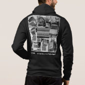 Black zip-front hoodie w/flipped design (Achterkant)