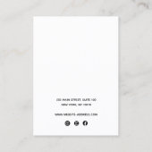 Black Zodiac Celestial Star 4 Hole Earring Visitekaartje (Achterkant)