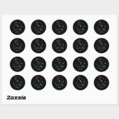 Black Zodiac Pisces Rainbow Sticker (Vel)
