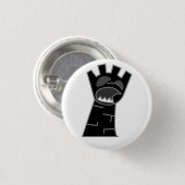 Black Zombie Rook Button (Voorkant /achterkant)