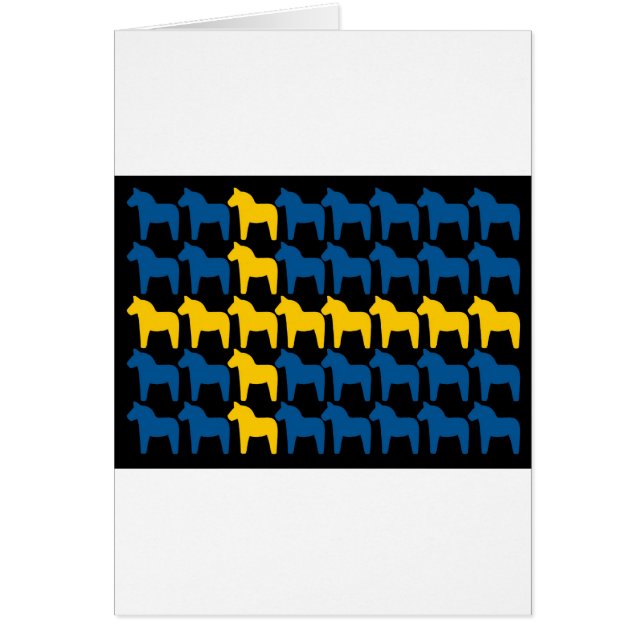 Black Zweden Dala Flag (Voorkant)
