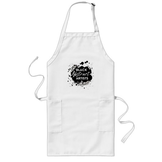 BlackAbstractArtists Apron Smock Lang Schort (Voorkant)