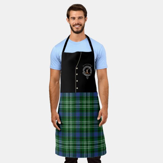 Blackadder Clan Badge & Tartan Kilt Schort (Gedragen)