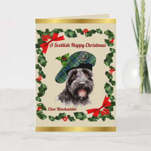 Blackadder Scottie Dog Gepersonaliseerde Xmas Kaart